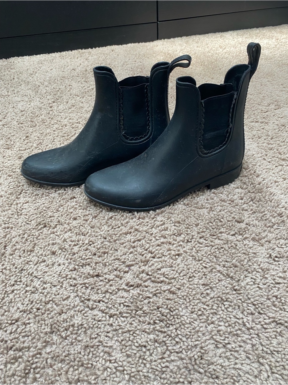 Jack Rogers Black Rain Boots Womens size 8
